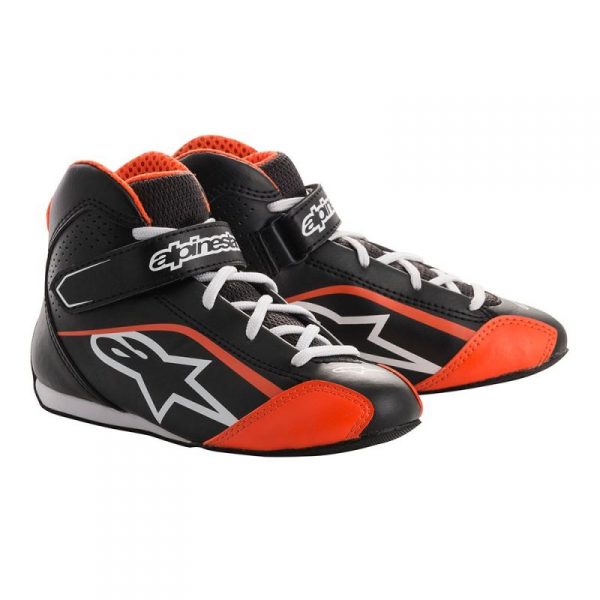 TECH 1 K S BLACK WHITE ORANGE FLUOR - KIDS